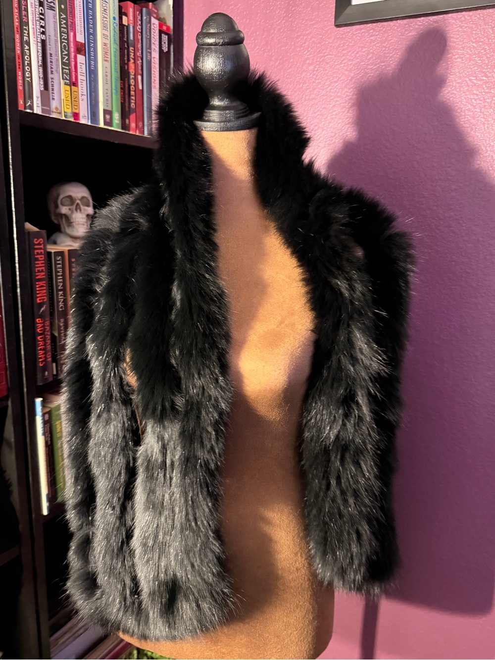 Luxurious Black Fox Fur Stole